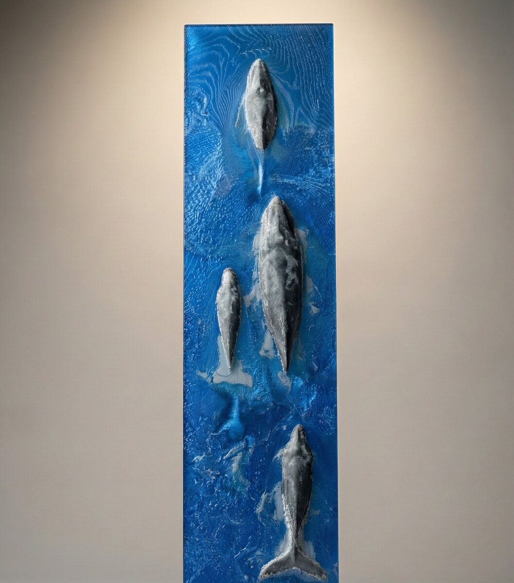 3D printed whale lithopane